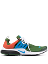Nike Air Presto Low-top Sneakers In Forest Green/ Orange/ White