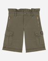 Dolce & Gabbana Paperbag-waist Cargo Trousers In Green