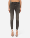 Dolce & Gabbana Logo-plaque Low-rise Skinny Jeans In Multicolor