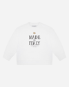 Dolce & Gabbana Jersey Sweatshirt With Made In Italy Print In White