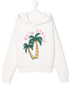 PALM ANGELS PALM-TREE EMBROIDERED COTTON HOODIE