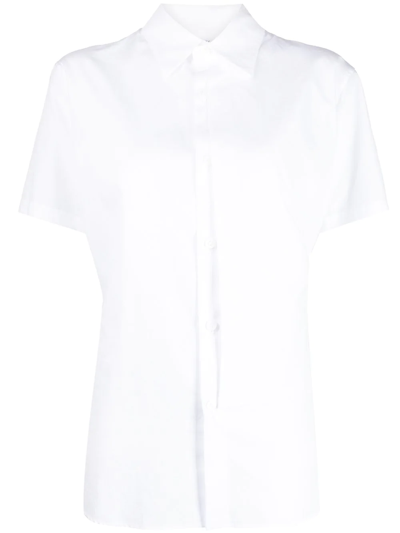 Y's Panelled Short-sleeve Shirt In White