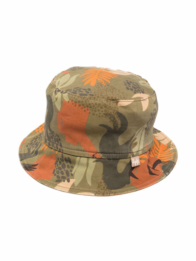Il Gufo Kids' Printed Bucket Hat Green