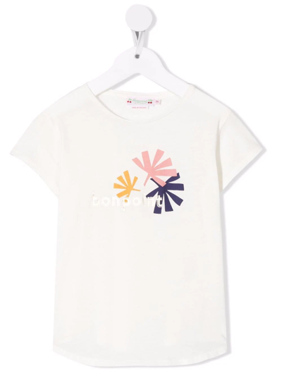 Bonpoint Kids' Logo-print Cotton T-shirt In White