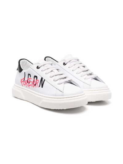 Dsquared2 Kids' Forever Icon Low-top Trainers In White