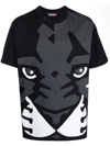 Just Don Tiger-print Cotton T-shirt In Black