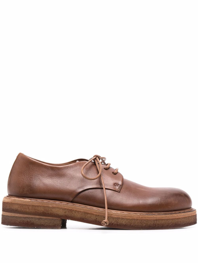 Marsèll Leather Lace-up Brogues In Brown