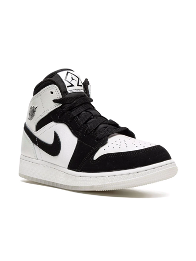 Jordan Kids' Air  1 Mid Se "diamond Shorts" Sneakers In White