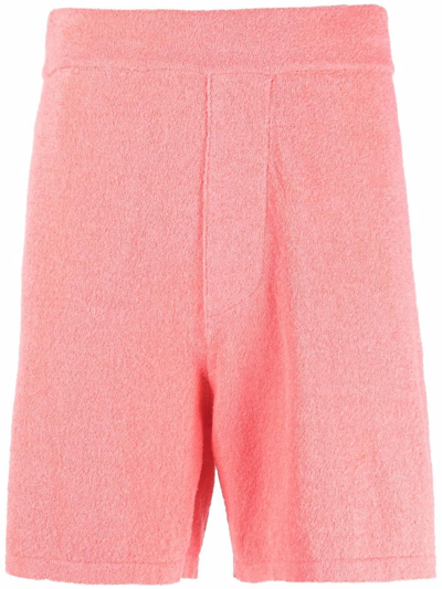Laneus Sponge Towel Bermuda Shorts In Pink
