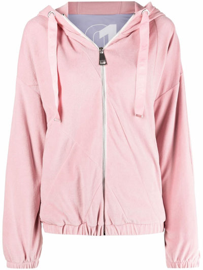 Khrisjoy Pale Pink Cotton Blend Hoodie In Pale Rose