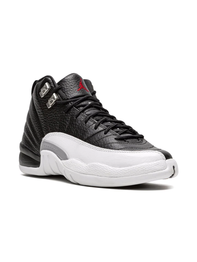 Jordan Kids' Air  12 Retro "playoffs In Black/grey/white