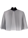 Atu Body Couture Sequin-embellished Sheer Top In Black