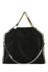 Stella Mccartney Women Black Shaggy Deer Falabella Fold Over Handbag