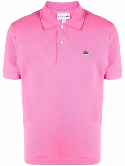 Lacoste Mens Pink Cotton Polo Shirt