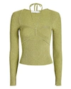 Jonathan Simkhai Alexia Cut-out Sweetheart Rib Knit Top In Green
