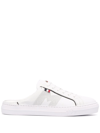 Moncler Leather Ariel Clog Sneakers In Weiss