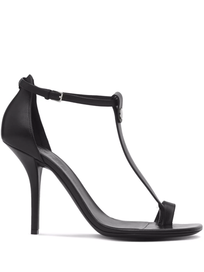 Burberry Stiletto-heel Leather Sandals In Black