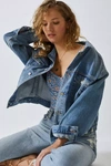 Agolde Blue Charli Oversized Denim Jacket In Blue