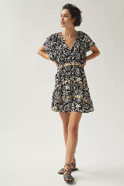 Anthropologie By Robin Tiered Mini Dress In Assorted | ModeSens