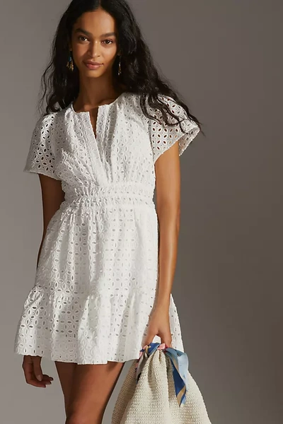 Anthropologie The Somerset Mini Dress: Eyelet Edition In White | ModeSens