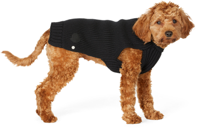 Moncler Genius Black Poldo Dog Couture Edition Tricot Sweater In 999 Black