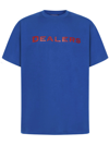 Just Don Crewneck T-shirt With Lettering And Multicolored Patch In Black