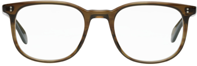Garrett Leight Tortoiseshell Bentley Optical Glasses In Olive Tortoise