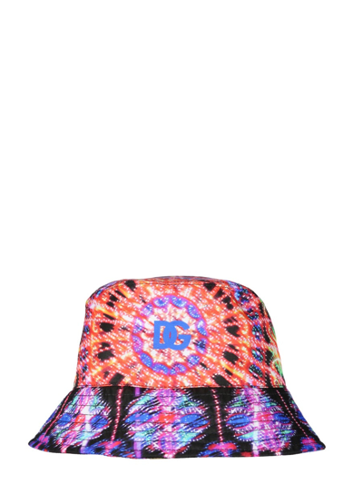 Dolce & Gabbana Psychedelic Print Bucket Hat In Multicolour
