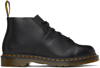 DR. MARTENS BLACK LEATHER CHURCH MONKEY BOOTS