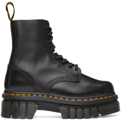 Dr. Martens Audrick Nappa Leather Platform Ankle Boots In Black