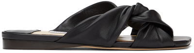 Jimmy Choo Narisa Twist-detail Slip-on Sandals In Black