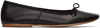 Apc Leah Leather Ballerina Shoes In Lzz Black