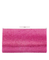 Nina Women's Crystal Frame Clutch In Ultra Pink
