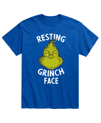 Airwaves Men's Dr. Seuss The Grinch Face T-shirt In Blue