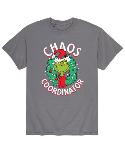 Airwaves Men's Dr. Seuss The Grinch Chaos T-shirt In Gray