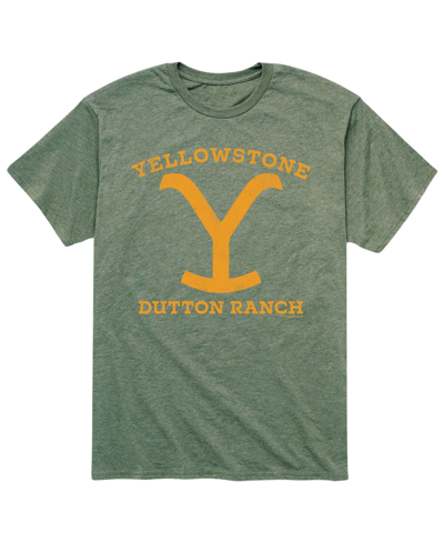 Airwaves Men's Yellowstone Dutton Ranch Yellow T-shirt In Green