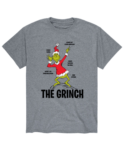 Airwaves Men's Dr. Seuss The Grinch T-shirt In Gray