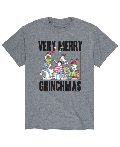Airwaves Men's Dr. Seuss The Grinch Very Merry Grinchmas T-shirt In Gray