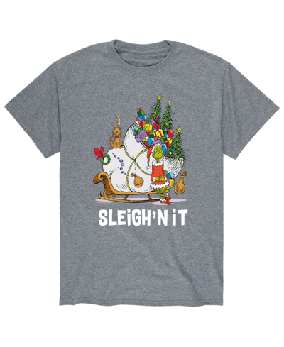 Airwaves Men's Dr. Seuss The Grinch Sleigh'n It T-shirt In Gray