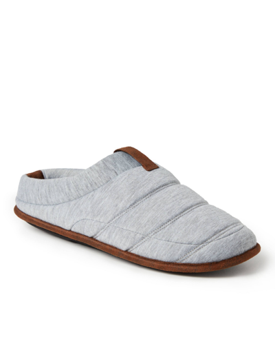 Dearfoams Men's Ashton Quilted Jersey Clog Slippers In Light Heather Gray