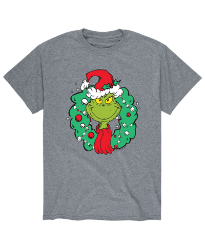 Airwaves Men's Dr. Seuss The Grinch Wreath T-shirt In Gray