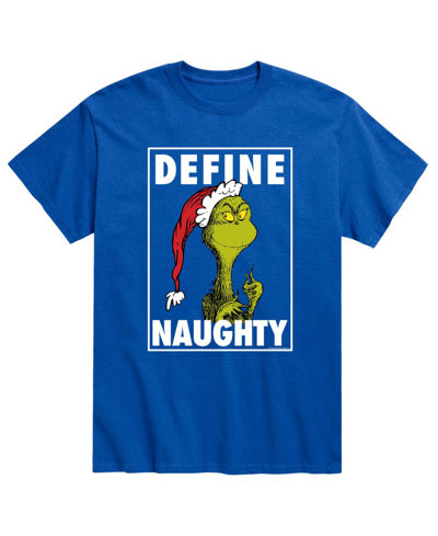 Airwaves Men's Dr. Seuss The Grinch Define Naughty T-shirt In Blue