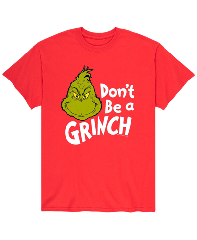 Airwaves Men's Dr. Seuss The Grinch Don't Be A Grinch T-shirt In Red