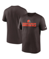 NIKE MEN'S NIKE BROWN CLEVELAND BROWNS LEGEND MICROTYPE PERFORMANCE T-SHIRT