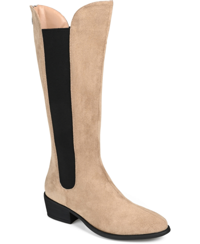 Journee Collection Collection Women's Tru Comfort Foam Wide Calf Celesst Boot In Taupe