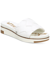 Sam Edelman Women's Adaley Woven Platform Sport Slides Women's Shoes In Bright White