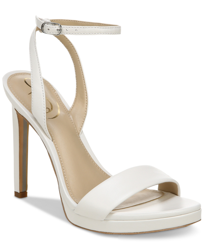 Sam Edelman Women's Jade Two-piece Platform Sandals In Bright White