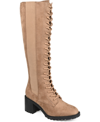 Journee Collection Jenicca Lace-up Tall Boot In Taupe