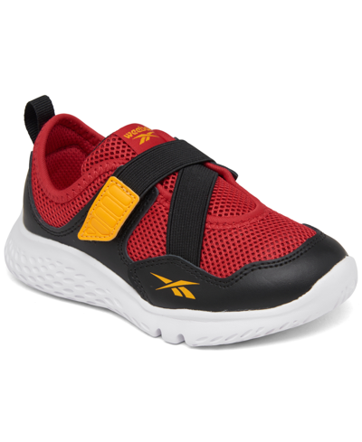 Reebok Toddler Kids Weebok Flex Sprint Stay-put Closure Casual Sneakers From Finish Line In Red/black/yellow