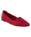 Mia Corrine Womens Knit Slip On Ballet Flats In Red